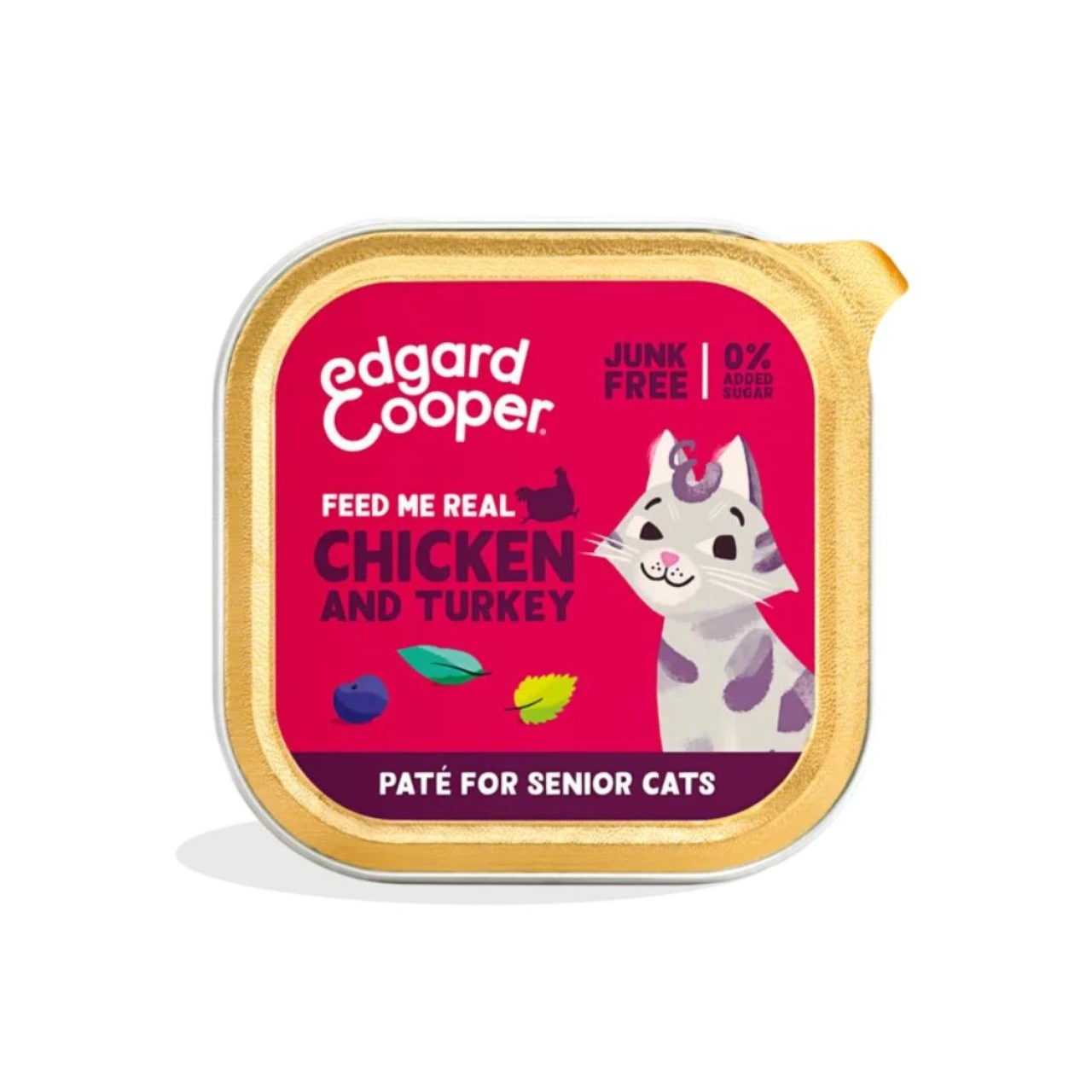 Edgard & Cooper pate til senior kat kylling og kalkun 85 g